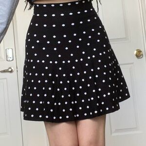 Francesca’s Black and white polka dot skirt